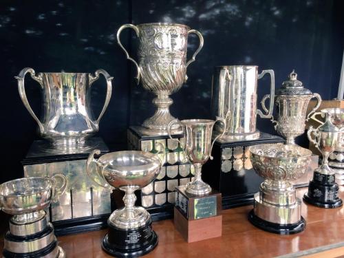 Close up of Trophies at Staines Regatta